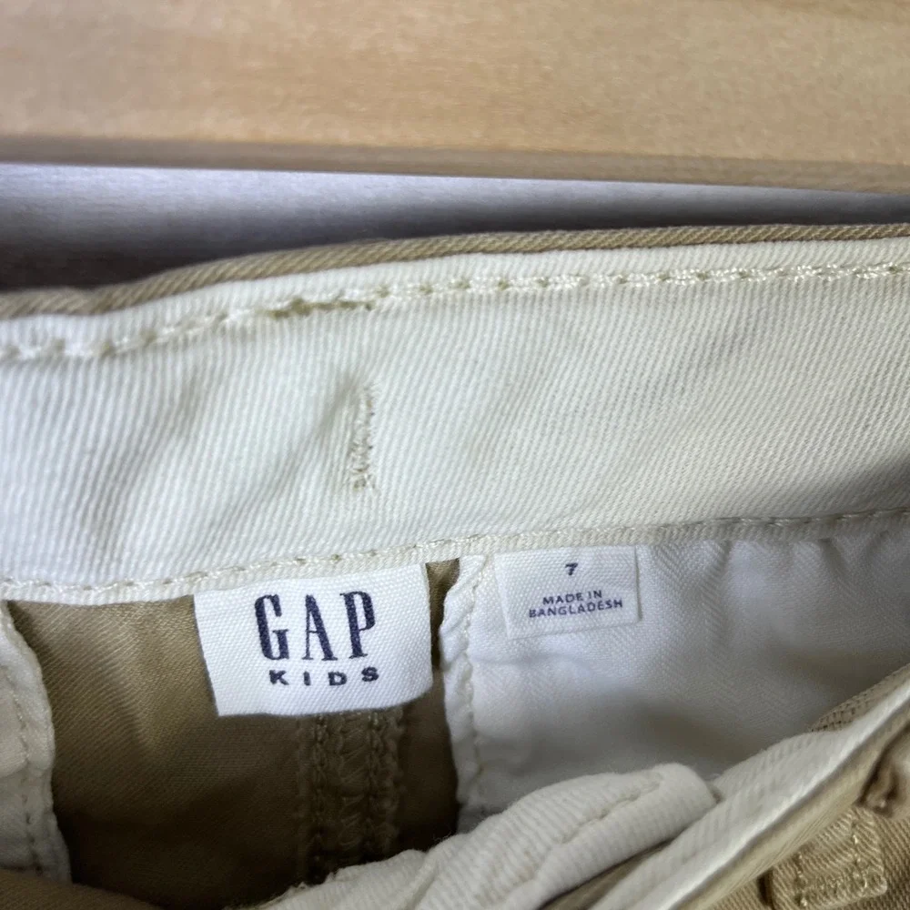 GAP Kids Khaki Chino Pants Straight Leg‎ Casual Trousers Size 7 Boys Girls